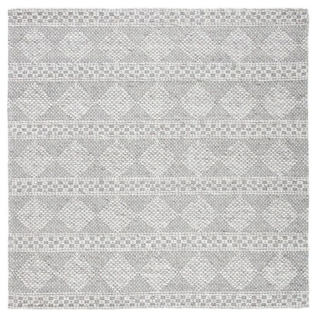 Safavieh 7 x 7 ft. Marbella Power Loomed Square Area Rug Beige & Grey MRB552B-7SQ